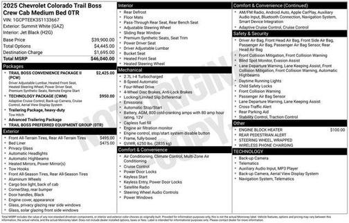 2025 Chevrolet Colorado Trail Boss