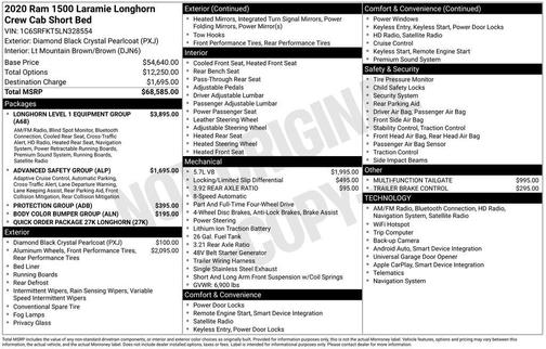 2020 RAM 1500 Longhorn
