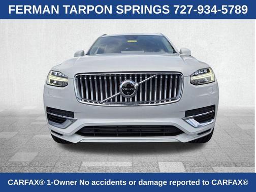 Crystal White 2024 Volvo XC90 Recharge Plug-In Hybrid T8 Ultimate 6-Seater