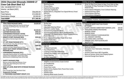 2026 Chevrolet Silverado 2500 LT