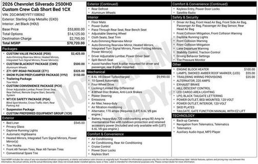 2026 Chevrolet Silverado 2500 Custom