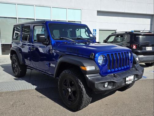 Ocean Blue Metallic Clearcoat 2018 Jeep Wrangler Unlimited Sport