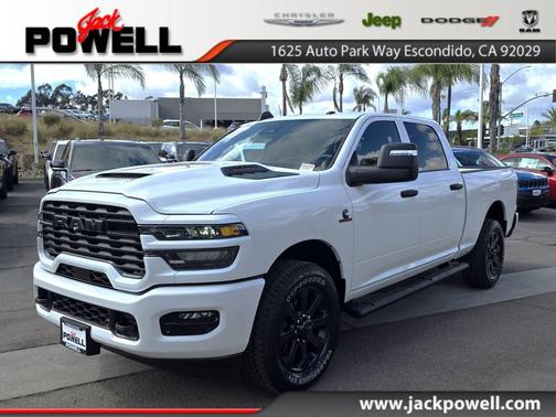 Bright White Clearcoat 2026 RAM 2500 Black Express Crew Cab 4x2 6'4' Box