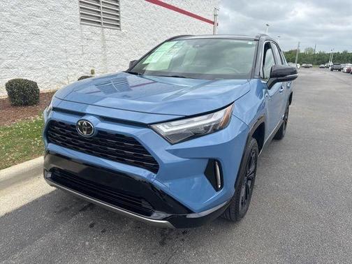 Cavalry Blue/Midnight Black Metallic 2025 Toyota RAV4 Hybrid SE