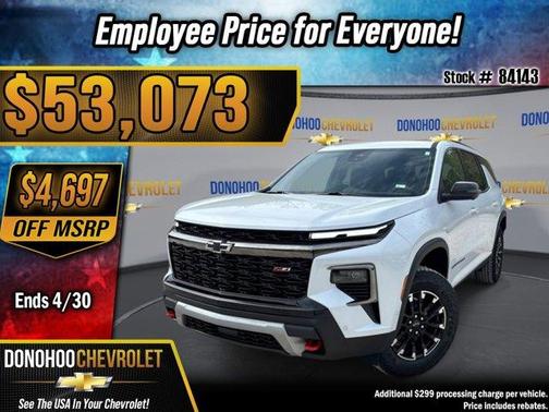 Polar White 2026 Chevrolet Traverse Z71