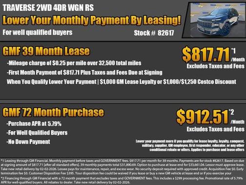 2026 Chevrolet Traverse RS