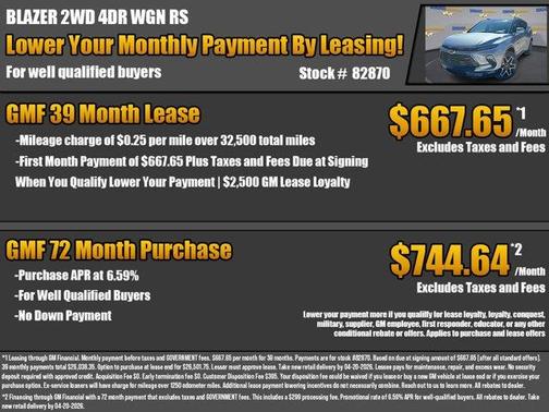 Sterling Gray Metallic 2026 Chevrolet Blazer RS