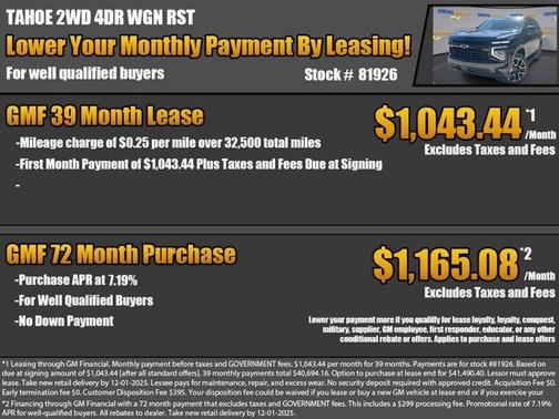 2026 Chevrolet Tahoe RST