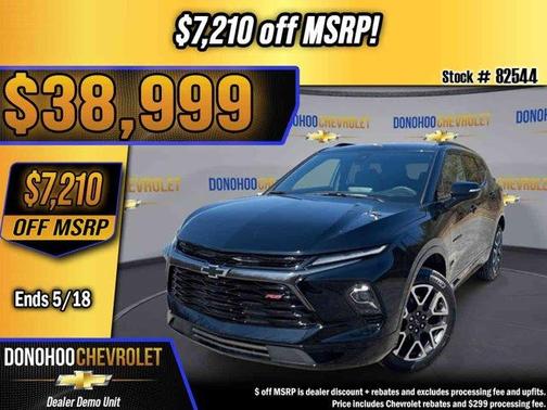 Black 2025 Chevrolet Blazer RS