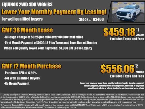 Polar White 2026 Chevrolet Equinox RS