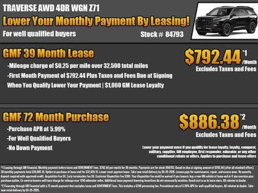 Mosaic Black Metallic 2026 Chevrolet Traverse Z71