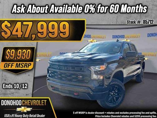 Black 2026 Chevrolet Silverado 1500 Custom Trail Boss