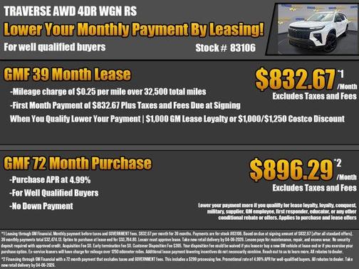 2026 Chevrolet Traverse RS