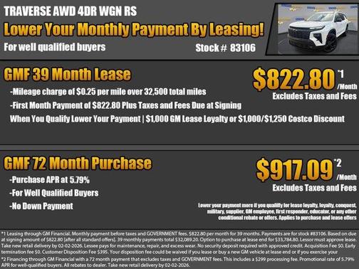 2026 Chevrolet Traverse RS