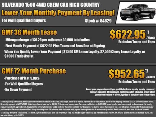 Black 2026 Chevrolet Silverado 1500 High Country
