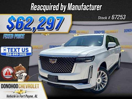 Crystal White Tri-Coat 2023 Cadillac Escalade ESV Premium Luxury