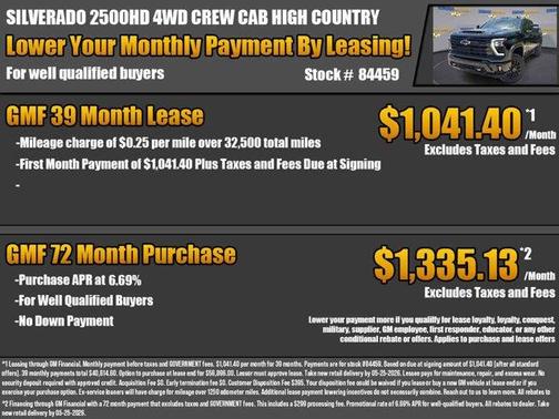 Black 2026 Chevrolet Silverado 2500 High Country