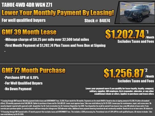 Cypress 2026 Chevrolet Tahoe Z71