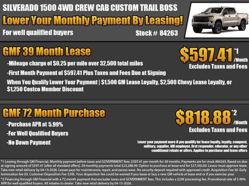 2026 Chevrolet Silverado 1500 Custom Trail Boss