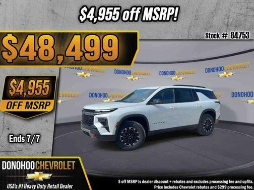 Polar White 2026 Chevrolet Traverse Z71