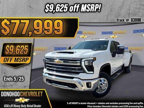 Summit White 2026 Chevrolet Silverado 3500 LTZ