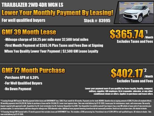 Summit White 2026 Chevrolet Trailblazer LS