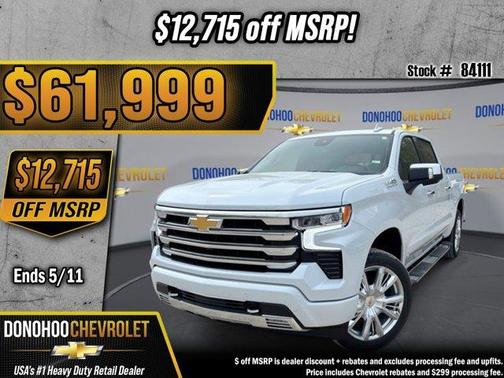 Polar White 2026 Chevrolet Silverado 1500 High Country