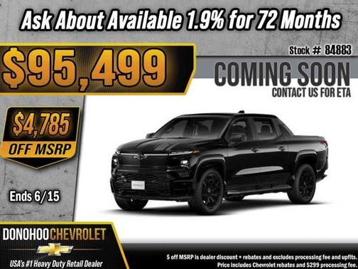 Black 2026 Chevrolet Silverado EV Extended Range RST