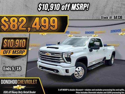 Polar White 2026 Chevrolet Silverado 3500 High Country
