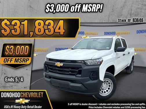 Summit White 2026 Chevrolet Colorado WT