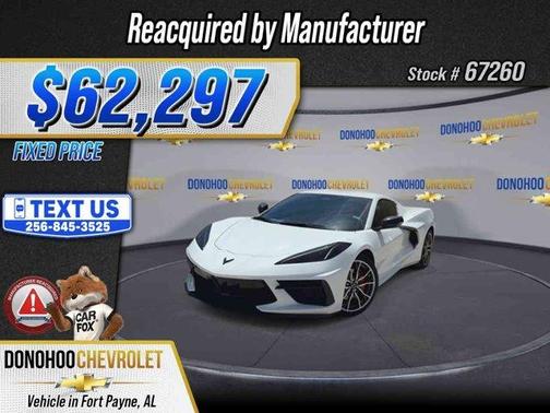 Arctic White 2025 Chevrolet Corvette Stingray w/1LT