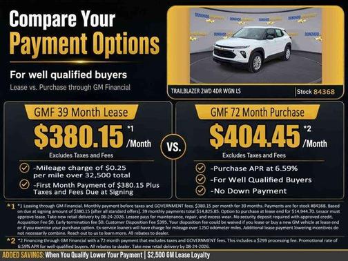 Summit White 2026 Chevrolet Trailblazer LS