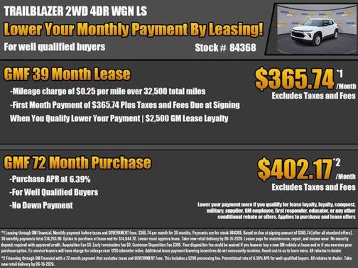 Summit White 2026 Chevrolet Trailblazer LS