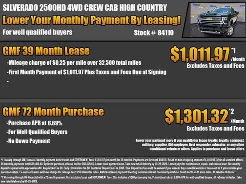 Black 2026 Chevrolet Silverado 2500 High Country