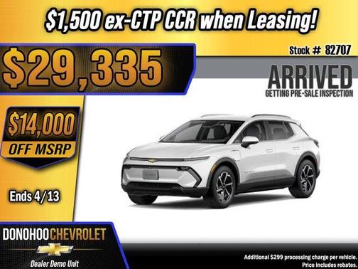 Summit White 2026 Chevrolet Equinox EV LT 2