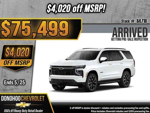Summit White 2026 Chevrolet Tahoe RST