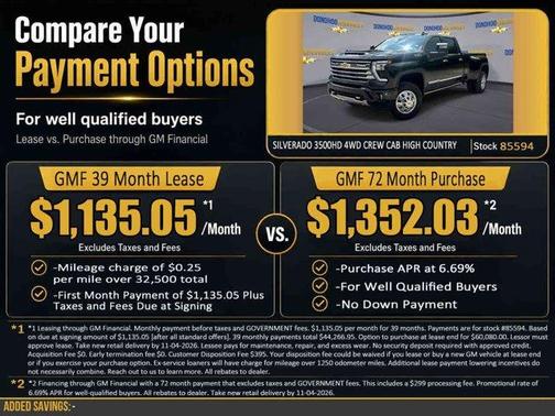 Black 2026 Chevrolet Silverado 3500 High Country