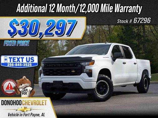 Summit White 2023 Chevrolet Silverado 1500 Custom
