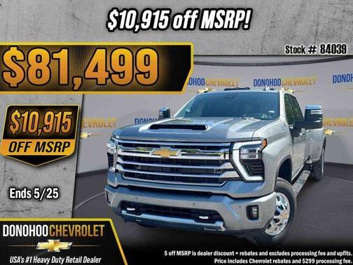 Sterling Gray Metallic 2026 Chevrolet Silverado 3500 High Country