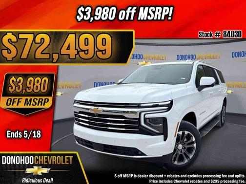 Summit White 2026 Chevrolet Suburban LT
