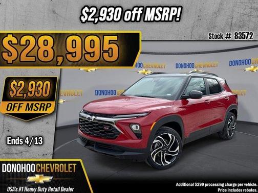 Red 2026 Chevrolet Trailblazer RS