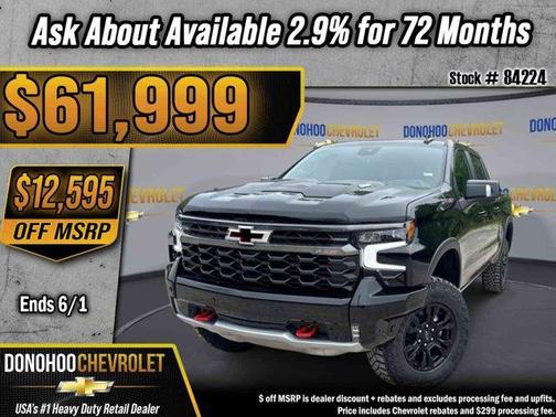 Black 2026 Chevrolet Silverado 1500 ZR2