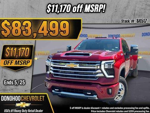 Radiant Red 2026 Chevrolet Silverado 3500 High Country