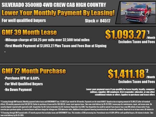 Radiant Red 2026 Chevrolet Silverado 3500 High Country