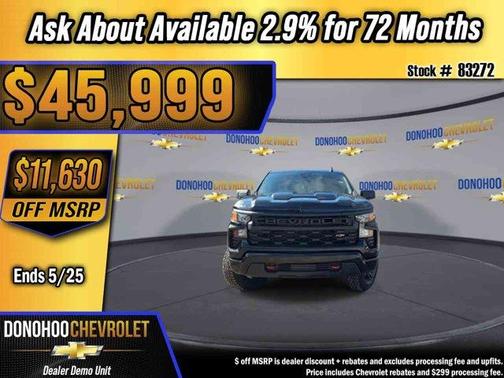 Black 2026 Chevrolet Silverado 1500 Custom Trail Boss