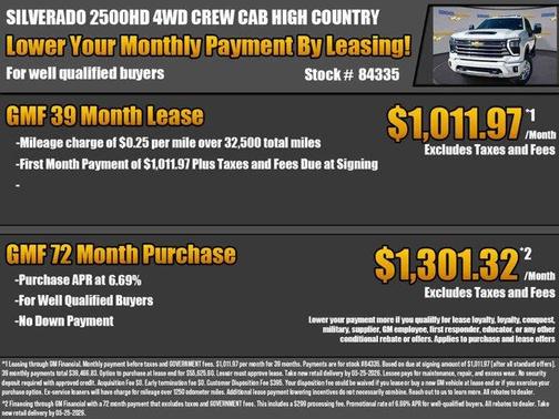 Summit White 2026 Chevrolet Silverado 2500 High Country