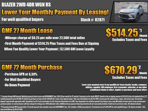 Sterling Gray Metallic 2026 Chevrolet Blazer RS