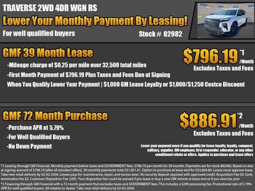 2026 Chevrolet Traverse RS