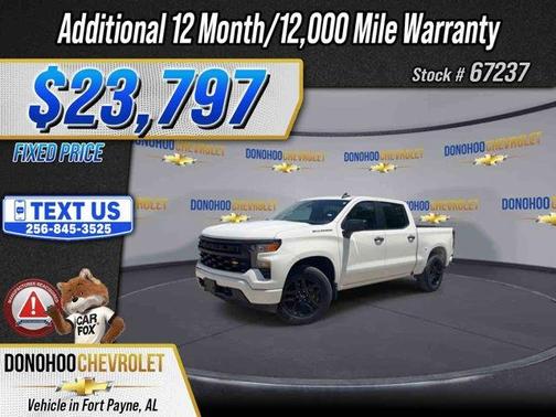Summit White 2023 Chevrolet Silverado 1500 Custom