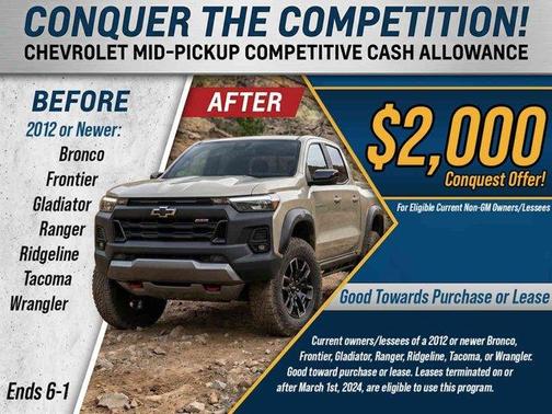 Summit White 2026 Chevrolet Colorado WT